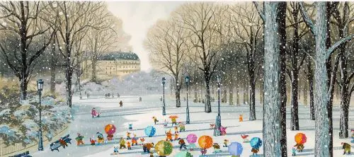 ヒロ・ヤマガタの絵画作品　タイトルは、父と子